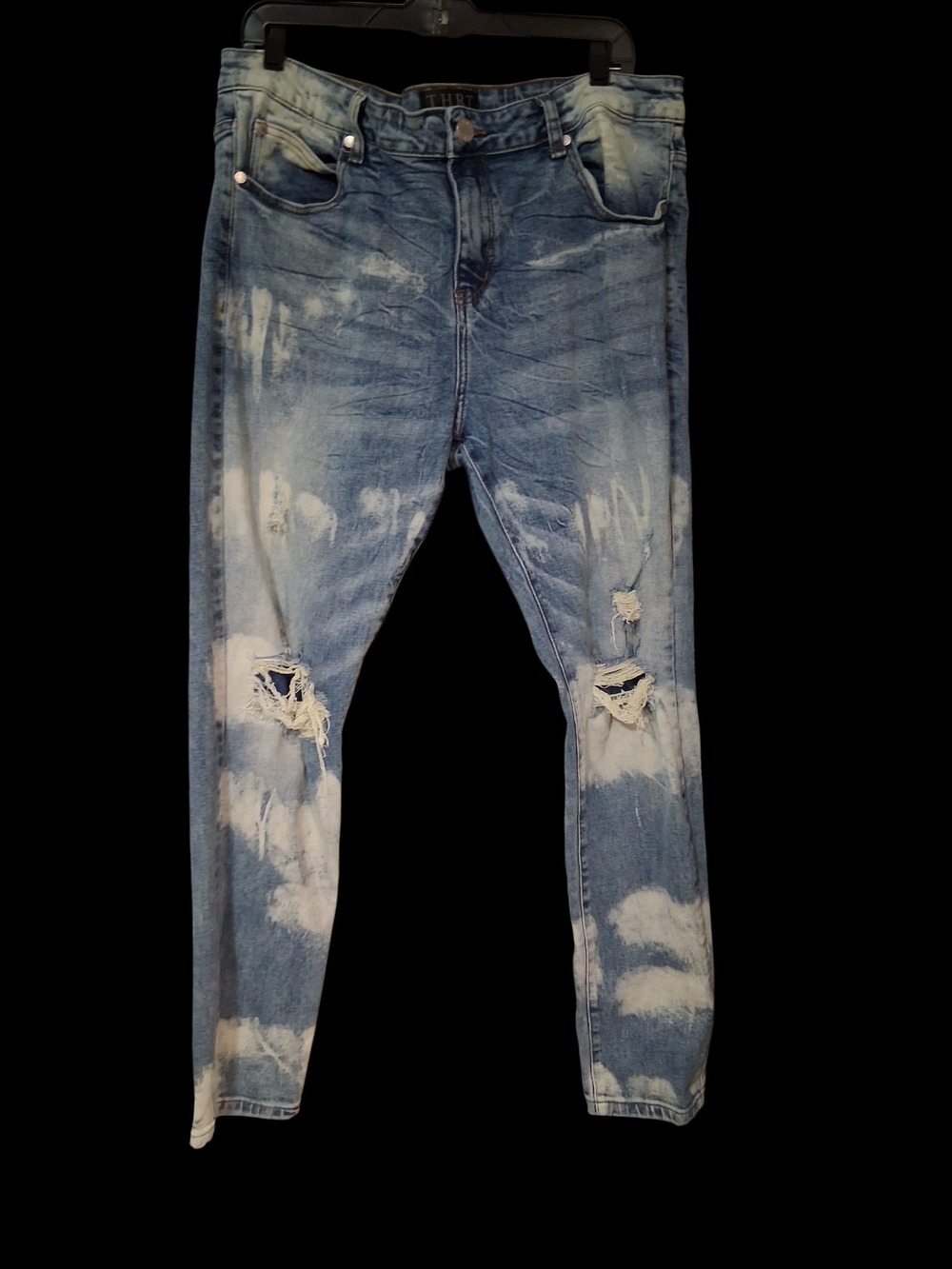 Mens THRT acid Washed Jeans